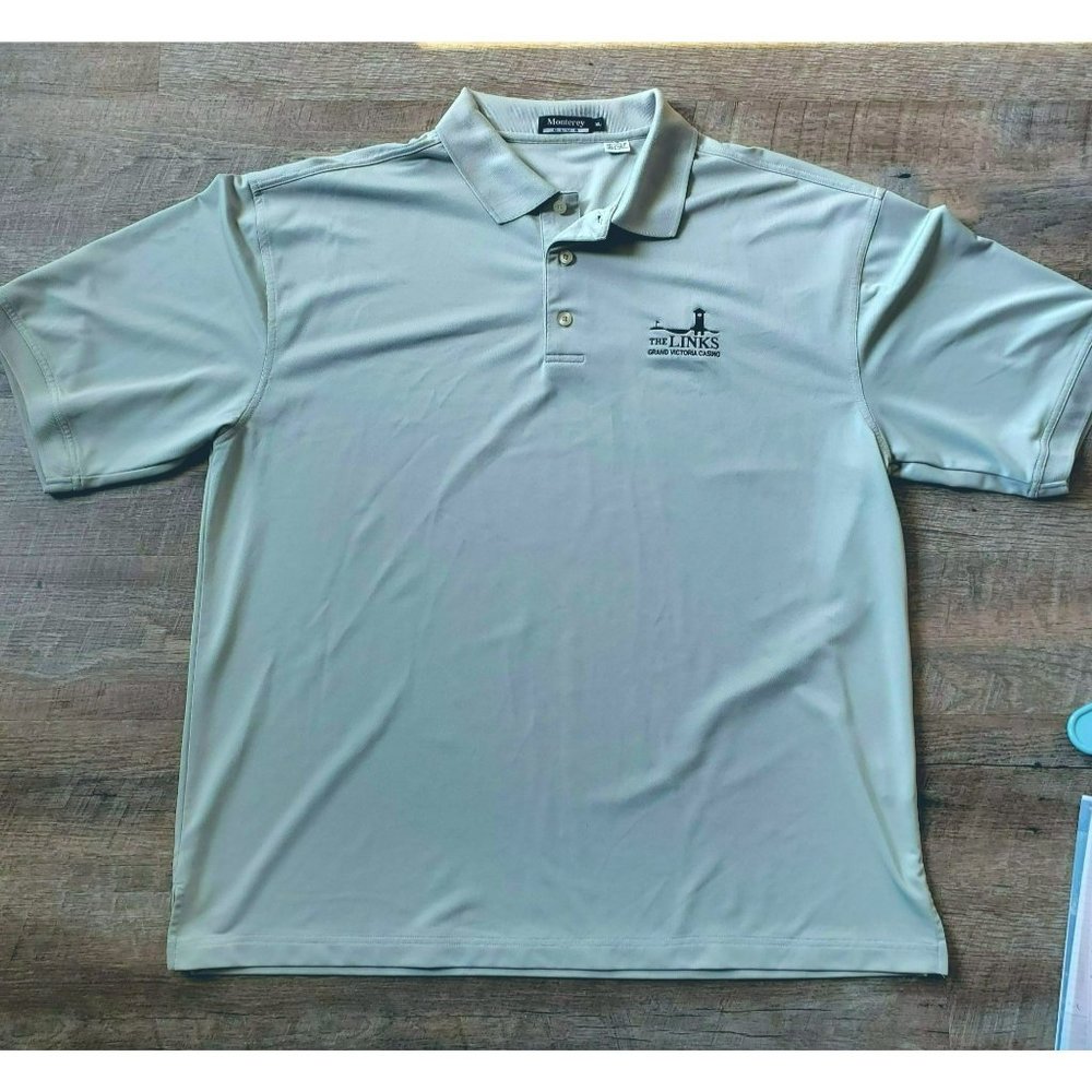 Monterey Men's Green Polo Size XL Athletic Apparel Golf